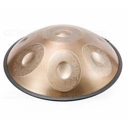 Golden Handpan Drum with Steel Tongue,D Minor, Meditação Yoga Profissional, Instrumentos Musicais, Presente de Percussão, 9,10,12 - Image 4