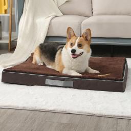 Colchão de espuma de memória lavável para animais, Cama impermeável, Camas grossas para cães pequenos e grandes, Almofada para cachorros para claming, Pet Sleep Pad - Image 3