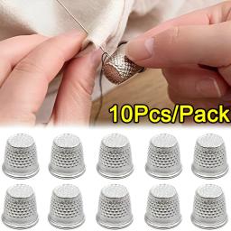 Dedais Tailor Sewing Tool, Silver Metal Grip, Finger Shield Protector, Pin Needle, Handworking, Sew Machine Acessório, 10 Pcs, 1Pc - Image 1