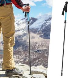 Bastões de trekking, suporte de equilíbrio, bastões de trekking dobráveis, equipamento de mochila, 5 seções, bastões de caminhada confortáveis, mulheres e homens - Image 2