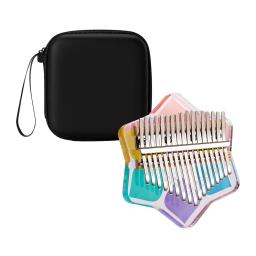 Mini Polegar Piano com Caixa de Música, 17Teclas, Portátil, Instrumento Musical, Desenhos Animados, Bonito, Kalimba, Presente - Image 2