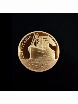Moedas Colecionáveis Medalha De Incidente Lembrança para Casa Coleção De Arte Banhado A Ouro Moeda Navio Titanic Moedas Comemorativas - Image 3