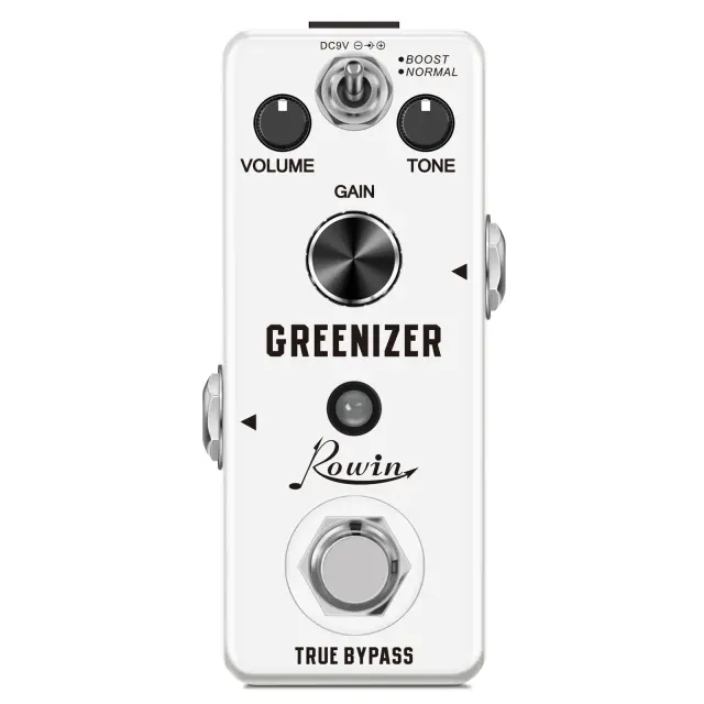 Pedal Multifunção Rowin: Compressor, Distorção Fuzz, EQ, Delay, Phaser, Flanger, Booster e Overdrive com Fonte de Alimentação e Chorus