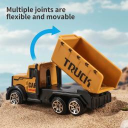 6 pçs/set brinquedos para meninos liga engenharia caminhão brinquedo carro escavadeira bulldozer rolo modelo em miniatura diecast presente de aniversário do miúdo - Image 4