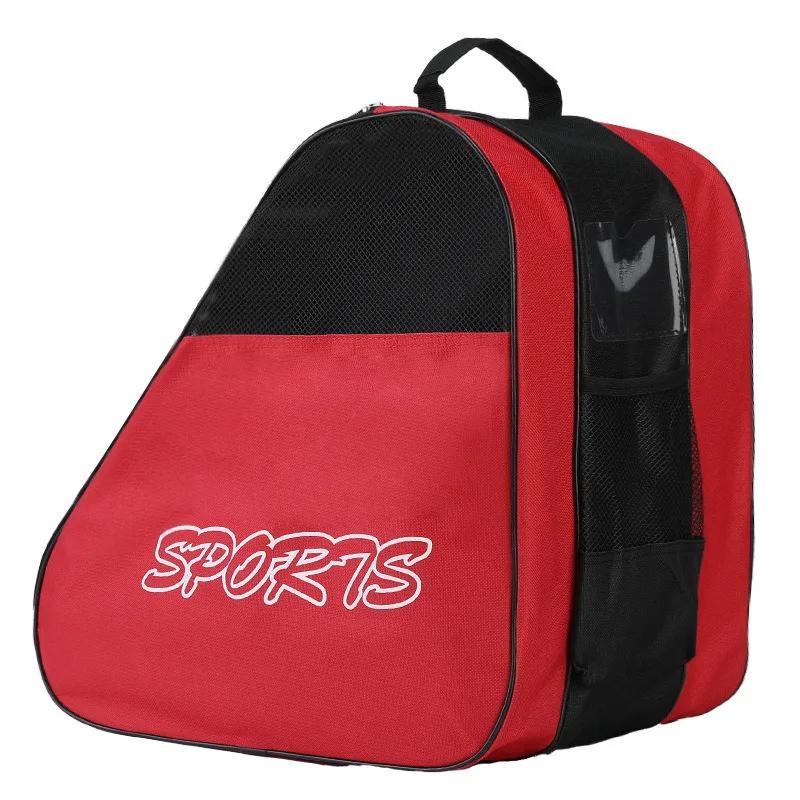 Saco de patins de rolo portátil saco de patinação no gelo grande capacidade respirável crianças patins inline saco de armazenamento patins sapatos de patinação saco - Image 1