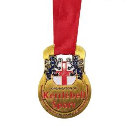 Medalha de esportes com logotipo personalizado em relevo em ouro/prata/chapeamento de bronze com medalha de fita -- 57.2mm de diâmetro -- 200pcs - Image 2