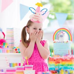 Feliz aniversário chapéu de feltro festa decoração artesanal diy chapéus bonitos com corda elástica para o bebê crianças adulto rosa azul branco - Image 4