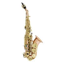 Saxofone Soprano Bb com estojo e escova, pequeno tubo de flacidez, cobre fósforo, instrumento musical, bocal acessórios - Image 4