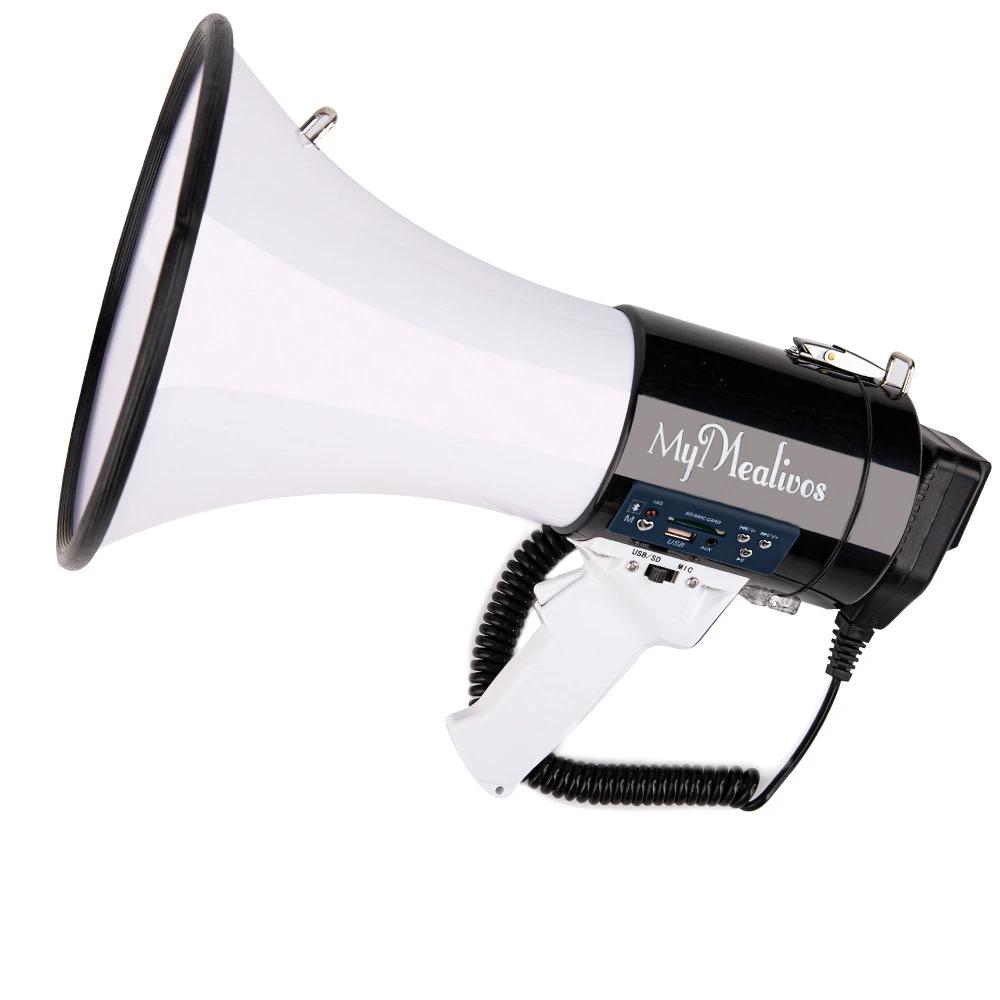 Volume portátil controle bullhorn voz sirene alarme modos megafone falante com e cinta preta Bluetooth - Image 1