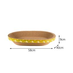 Papelão ondulado Oval Cat Scratcher, Sofá, Proteção de Móveis, Brinquedo Garra Confortável Macio, Play Claw - Image 6