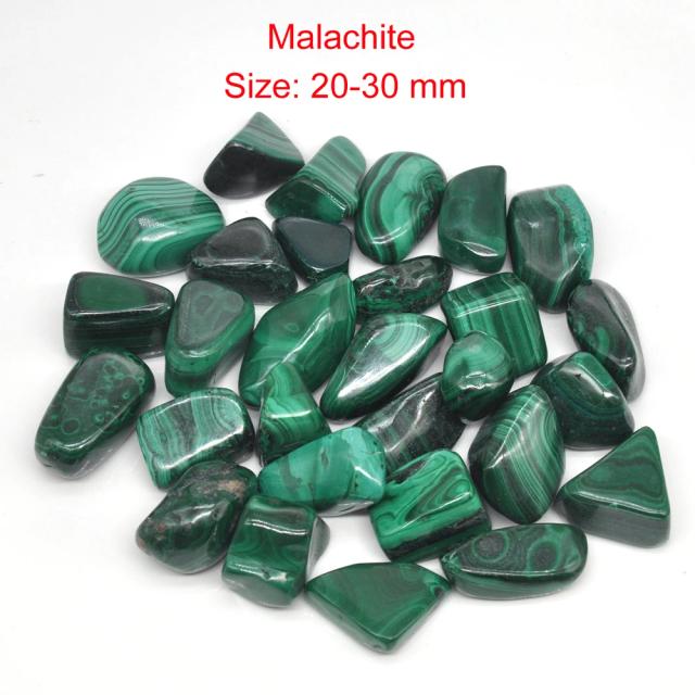 Pedras caídas de malaquita natural, cristais de cura em massa, reiki polido, pedra preciosa real, material de decoração de aquário para joias