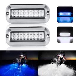 27LED 12V Barco Transom Luz Subaquática Pontão Navio Marinho Barco Acessórios Luz Aço Inoxidável Impermeável Luz Marinha IP68 - Image 2