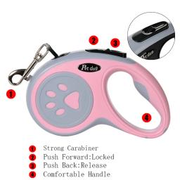Retrátil automática Pet Leash, adequado para cães pequenos e médios, gatos, ao ar livre, caminhadas, cachorro, chihuahua, pug suprimentos, 3m, 5m - Image 2