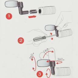 Ajustável Mountain Bike Espelho Retrovisor, final do guiador, grande angular, MTB Estrada, Acessórios de ciclismo, 1-3Pcs - Image 4