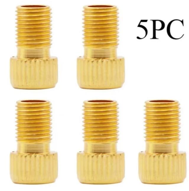 Mimilon Adaptador Válvula Pneu Bicicleta Dourado Presta Schrader