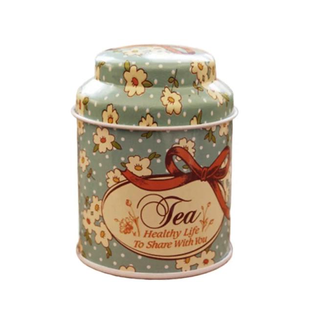 Caixa de Armazenamento Vintage em Ferro para Doces, Cosméticos e Chá - Organizador Elegante para Latas de Café e Frascos de Açúcar