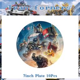 Transformadores Balões Decorativos, Material de Festa, Figuras Anime, Acessórios de Mesa, Folha Globo De Látex, Prato, Copo, Toalha De Mesa - Image 3