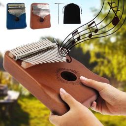 17 Teclas Kalimba Thumb Piano, Teclado Pessoal, Instrumento Musical, Acessórios para Performance, Grande Presente para Presente de Natal - Image 1