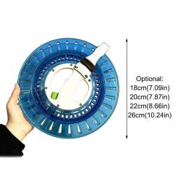 Kite Line Winder com Bloqueio, Roda de Fogo Corda, Spool com Winder, Kite Reel, PET Vem, 18 cm, 20 cm, 22 cm, 26cm - Image 6