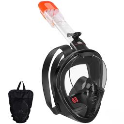 1pc máscara facial completa de snorkel, máscara de mergulho removível antiembaçante, com alças ajustáveis - Image 1