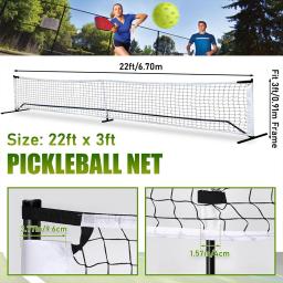 Rede de pickleball portátil de 22x3 pés, rede de treinamento de pickleball, rede de substituição para jogos internos/externos - Image 6