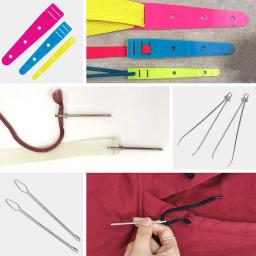 Threader cordão conjunto ferramentas de substituição cordão plástico e metal agulha threader ferramenta loop turner gancho costura suprimentos - Image 3