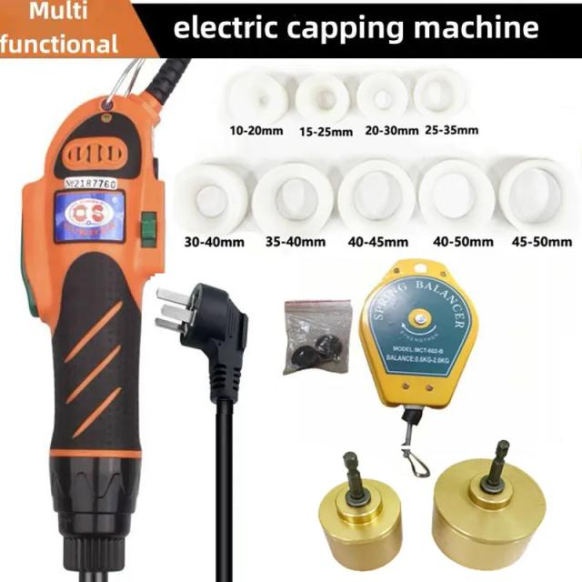 Máquina Portátil Elétrica de Tampagem de Garrafas com Seladora de Grande Torque e Equipamentos de Embalagem para Tampas de 5 a 50mm