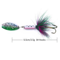 Metal vib iscas 1 pçs 3.5g pena lantejoulas wobbler vibrações colher isca de pesca baixo artificial duro isca cigarra equipamento de pesca - Image 2