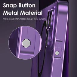 Moldura de metal caso de telefone para iphone 17 12 14 15 16 13 pro max 16 15 plus 17 ar luxo alumínio magnético pc painel traseiro capa do telefone - Image 4