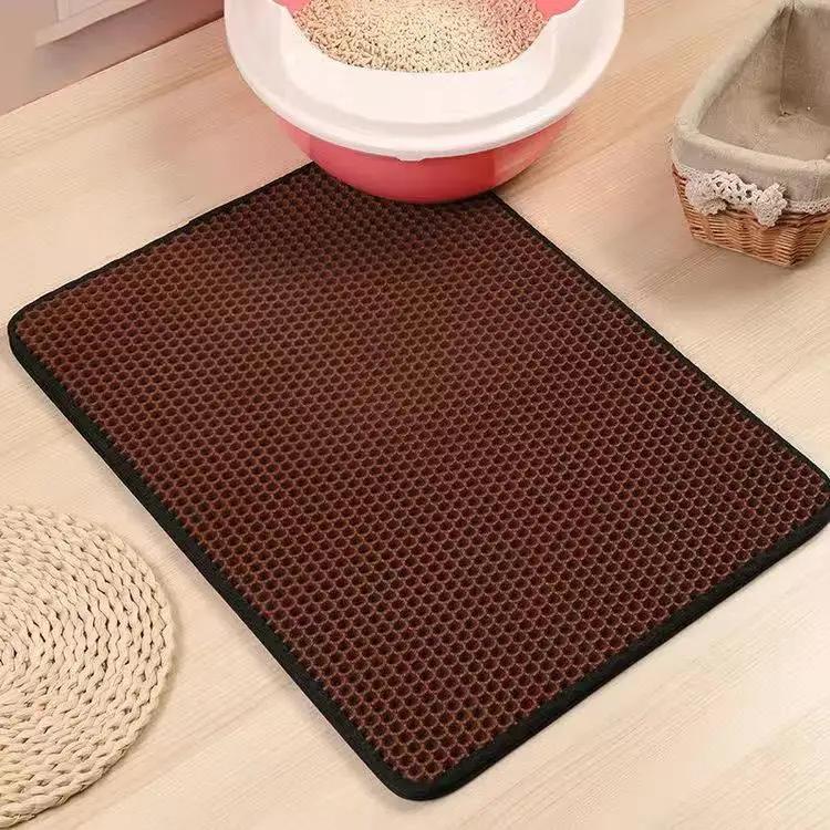 Tapete de areia impermeável para gatos com dupla camada, caixa de areia antiderrapante, cama lavável, limpa, nova - Image 1