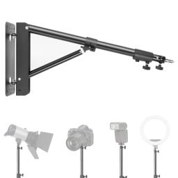 Estúdio Fotografia Camera Stand, liga de alumínio Iluminação, Wall Boom, ajustável Ring Light, 1/4 Thread, 30 "a 54' - Image 1