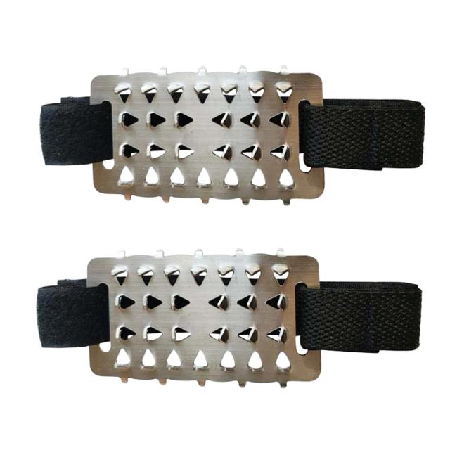 Crampons de Aço Inoxidável para Botas com Grips de Neve - Ideais para Caminhadas, Escalada e Pesca no Inverno, Tamanho 26