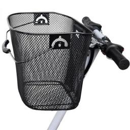 Grande capacidade Metal malha bicicleta cesta com suporte de liberação rápida, MTB cesta frontal, fácil de instalar, 1 conjunto - Image 4