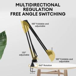 Microfone ajustável Suspensão Boom Scissor Arm Stand, Desktop Mic Clip Holder, Cantilever Bracket para Gravação, Transmissão ao vivo - Image 4