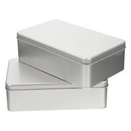 Caixa de lata latas doces armazenamento recipiente vazio metal chá presente folha de flandres retangular alto bolo cookie jar caixas tampa casamento decorativo - Image 6
