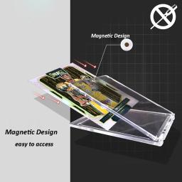 Porta-cartões magnéticos dourados, adequados para basquetebol, futebol, hóquei, cartões MTG, ultra pro 35 PT, um toque - Image 6