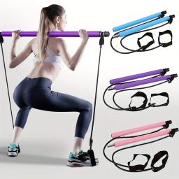 Portátil Pilates Bar Kit, Resistência Band, Yoga Stick, Exercício, Pé Loop para Yoga, Stretch Sculpt, Torcendo Sit-Up - Image 1