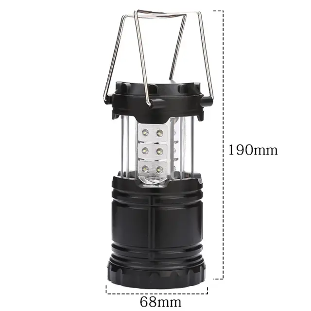 Lâmpada LED Recarregável USB para Camping - Lanterna Dobrável para Tenda e Atividades ao Ar Livre