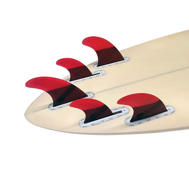 Quilhas de Fibra de Vidro Tipo Favo de Mel para Prancha de Surf - Conjunto Vermelho M + GL