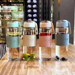 Garrafa de vidro com manga isolante, garrafas de alta temperatura, infusor de chá, leite, estilo japonês, moda, 480ml - Image 2
