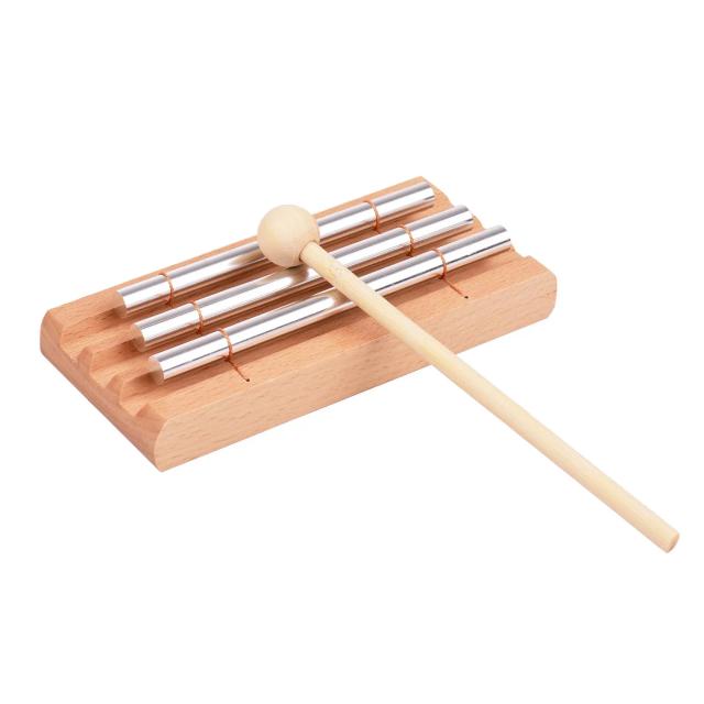 Carrilhão de Madeira para Meditação: Sino Musical com Martelo para Oração e Relaxamento