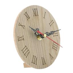 1 pçs relógio de parede versátil colocação relógio 12cm clássico retro pendurar relógio de parede decoração para casa relógio de parede de madeira prático diy - Image 4