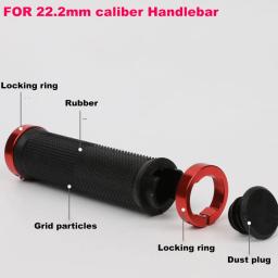 Punhos antiderrapante do guiador para mtb, de borracha, fechadura de liga leve, acessórios de ciclismo, 1 par - Image 3