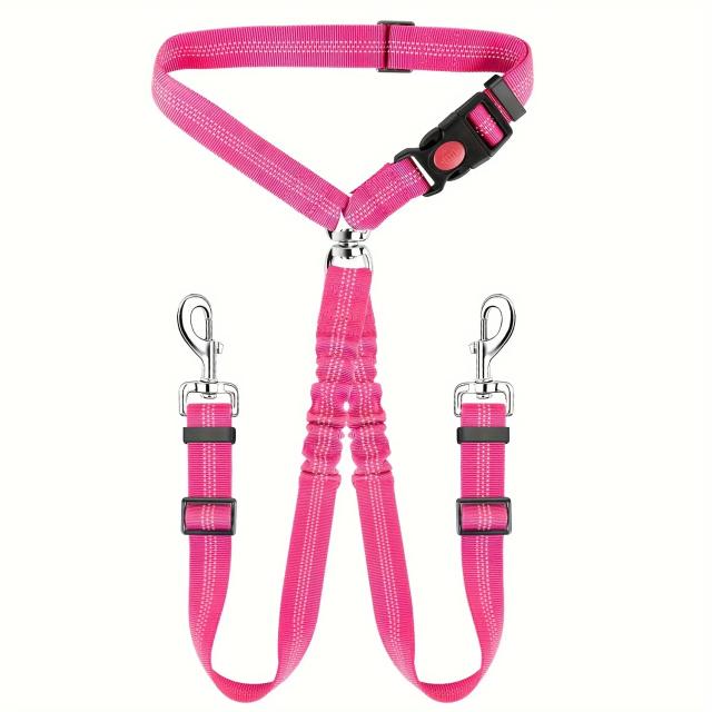 Cinto de Segurança Fixo para Pets com Amortecedor e Corda de Segurança - Ideal para Cães e Gatos