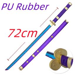 72cm zoro espada cosplay 1:1 anime kozuki oden yamato roxo espada arma katana segurança pu wa michi ichi samurai espada brinquedo - Image 5