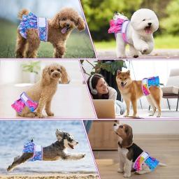 Fraldas para cães reutilizáveis para fêmeas, Fraldas de calor para cães, Fraldas de cachorro altamente absorventes, Fácil de colocar, Sem vazamento - Image 5