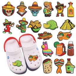 Encantos de PVC de Estilos Mexicanos para Crianças, Acessórios de Sapatos, Sandálias de Taco Limão, Caixa Do Telefone, Fivela De Sandálias, Vendas Quentes, 1-19PCs - Image 1