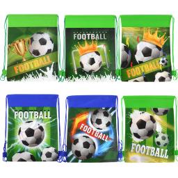 Mochila de futebol bola de futebol com cordão sacos de armazenamento de presente crianças esportes tema festa favores para convidados feliz aniversário festa fornecimento - Image 2
