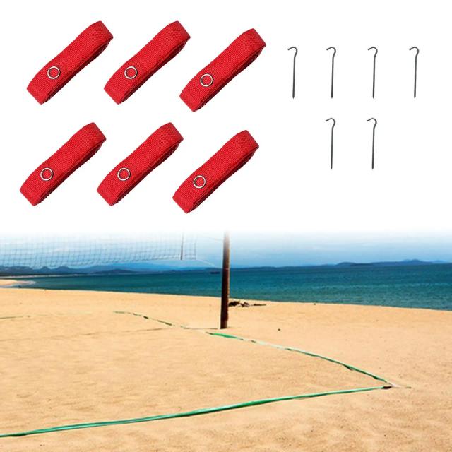 Marcador de Quadra Portátil 800cm: 6 Linhas para Vôlei de Praia e Badminton em Atividades ao Ar Livre