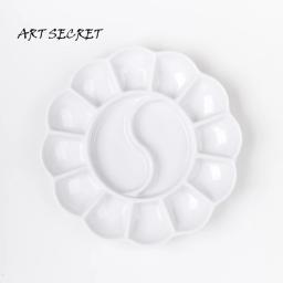 Artsecret 12 poços imitação de tinta cerâmica paleta pigmento caligrafia aquarela pintura mistura de cores bandeja de pintura para artistas - Image 1